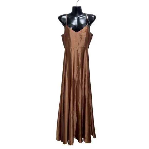 Show Me Your MuMu | Dresses | Show Me Your Mumu Faith Maxi Dress M Copper  Luxe Satin Lined Bridesmaid Wedding | Poshmark